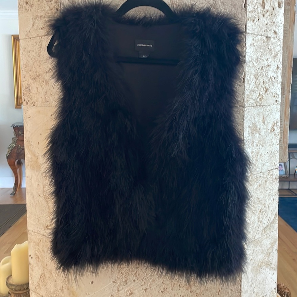 Club Monaco Black Feather Vest